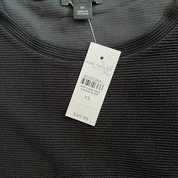 Ann Taylor Factory Long Sleeve Black Shirt - Picture 4 of 5